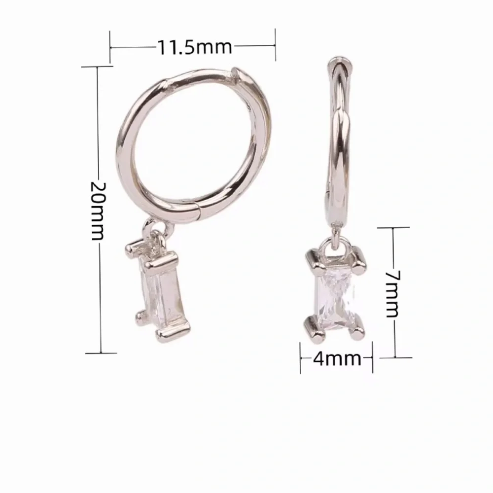 Elegant Gold Hoop Earrings with Clear Stones,Gift box included